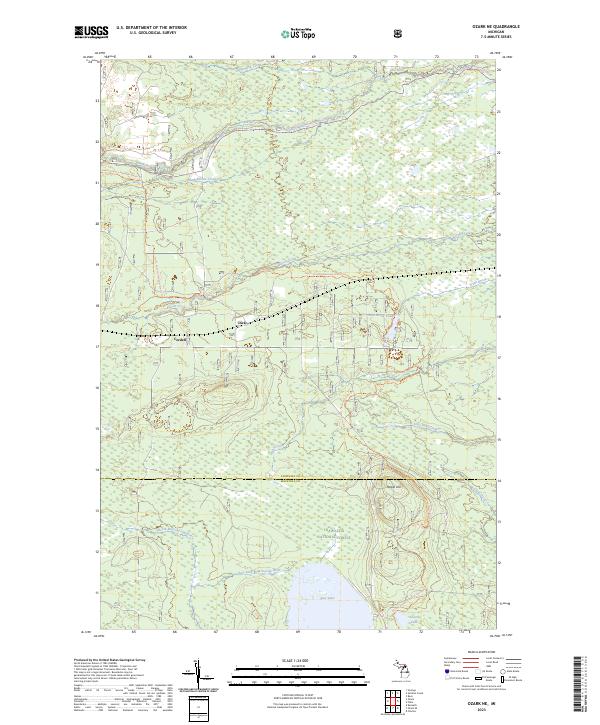 Ozark NE, MI — USGS 7.5-minute topo (2023)