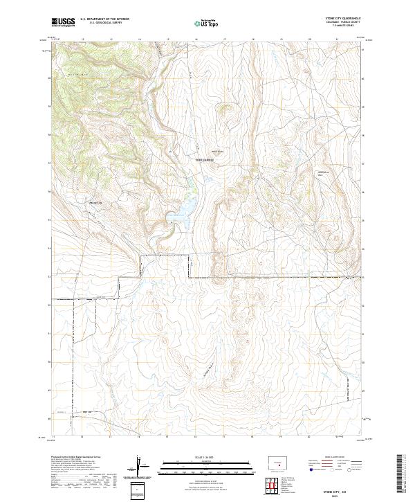 Stone City, CO — USGS 7.5-minute topo (2022)