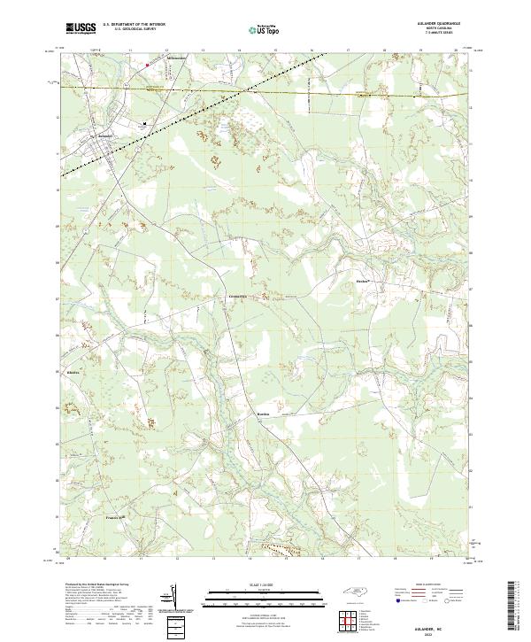 Aulander, NC — USGS 7.5-minute topo (2022)