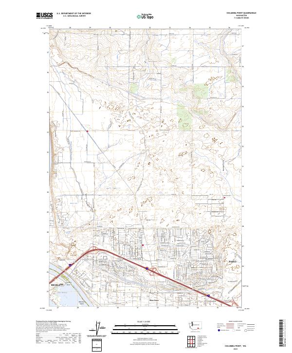 Columbia Point, WA — USGS 7.5-minute topo (2023)