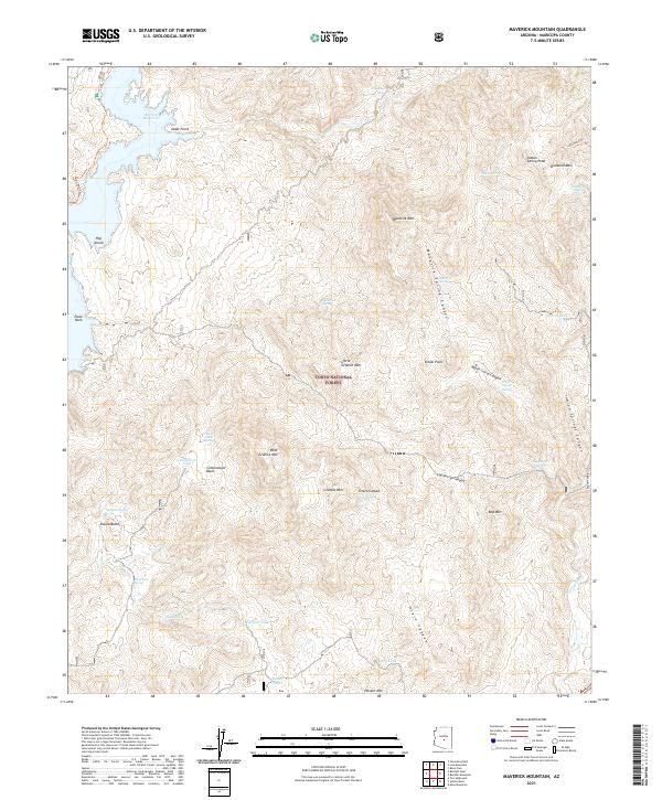 Maverick Mountain, AZ — USGS 7.5-minute topo (2021)