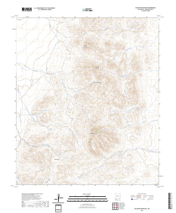 Gillespie Mountain, NM — USGS 7.5-minute topo (2023)