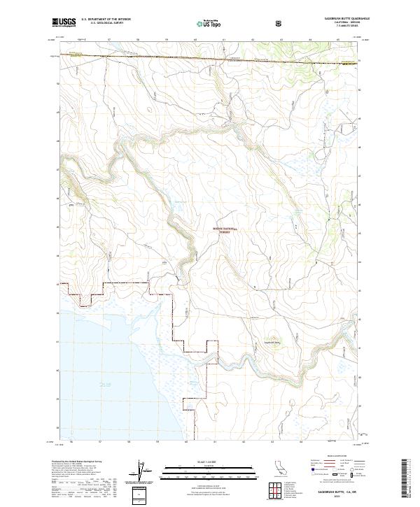 Sagebrush Butte, CA-OR — USGS 7.5-minute topo (2021)