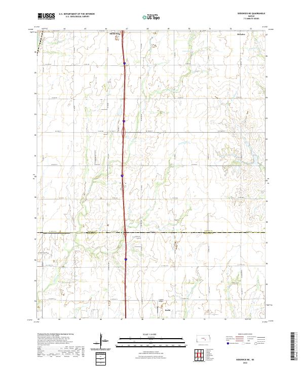 Sedgwick NE, KS — USGS 7.5-minute topo (2022)
