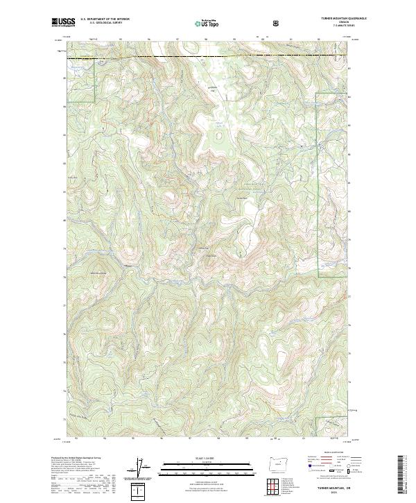 Turner Mountain, OR — USGS 7.5-minute topo (2023)