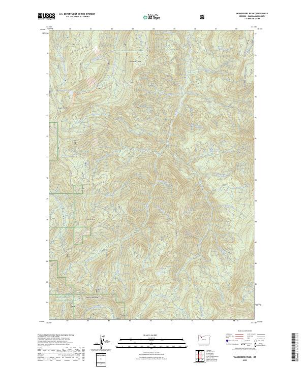Wanderers Peak, OR — USGS 7.5-minute topo (2023)