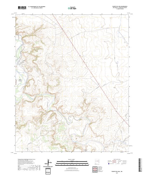 Puerto De Luna, NM — USGS 7.5-minute topo (2023)