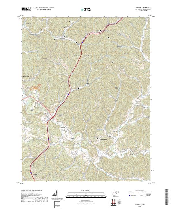 Sandyville, WV — USGS 7.5-minute topo (2023)