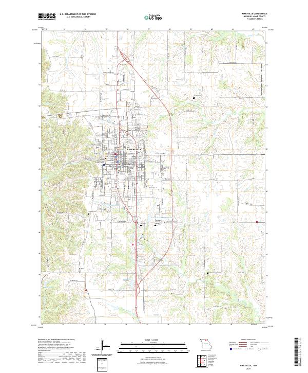 Kirksville, MO — USGS 7.5-minute topo (2021)