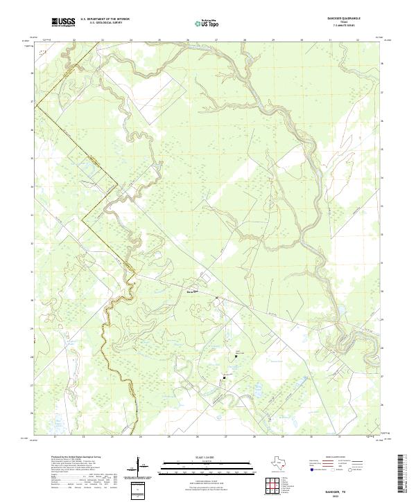Danciger, TX — USGS 7.5-minute topo (2022)