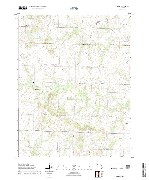 Main City, MO — USGS 7.5-minute topo (2021)