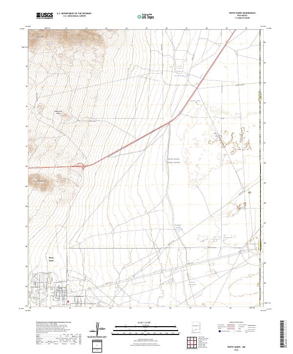 White Sands, NM — USGS 7.5-minute topo (2023)