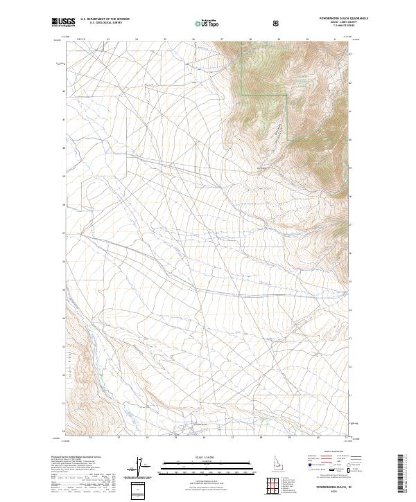 Powderhorn Gulch, ID — USGS 7.5-minute topo (2023)
