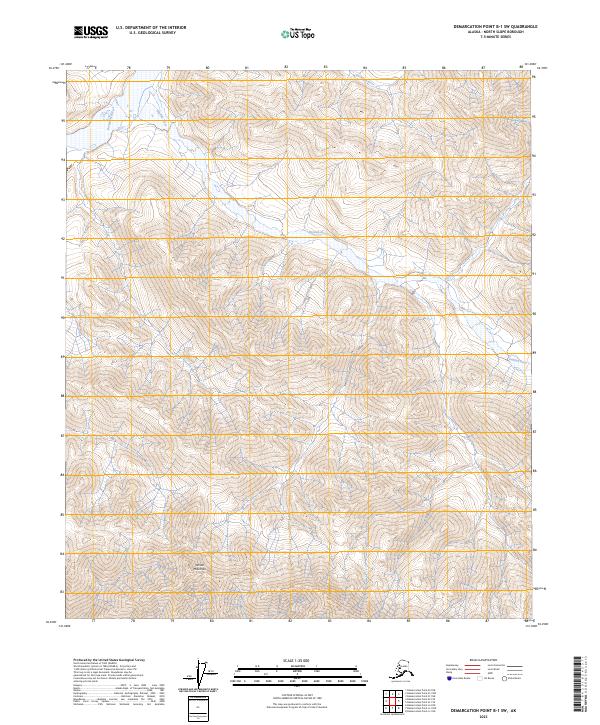 Demarcation Point B-1 SW, AK — USGS 7.5-minute topo (2023)