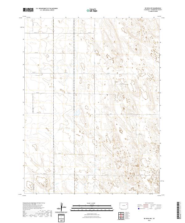 De Nova NW, CO — USGS 7.5-minute topo (2022)