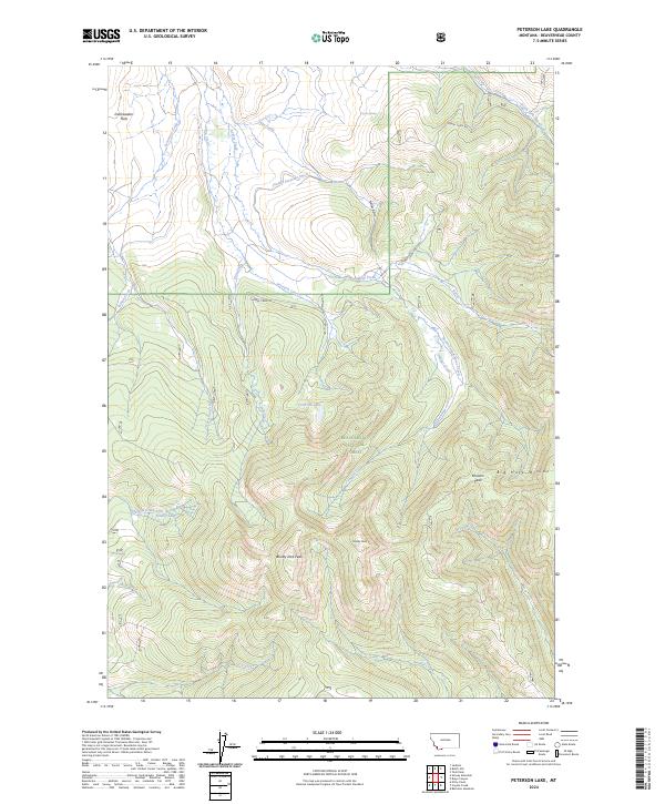 Peterson Lake, MT — USGS 7.5-minute topo (2024)