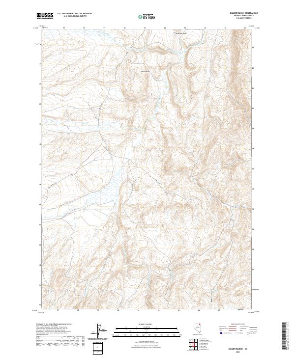 Gilmer Ranch, NV — USGS 7.5-minute topo (2021)