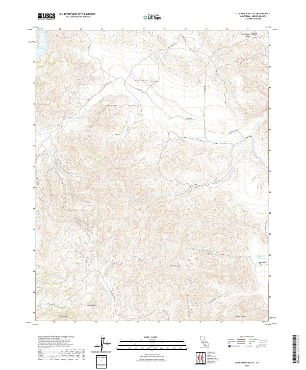 Los Banos Valley, CA — USGS 7.5-minute topo (2021)