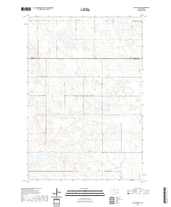 Hillsview SE, SD — USGS 7.5-minute topo (2021)
