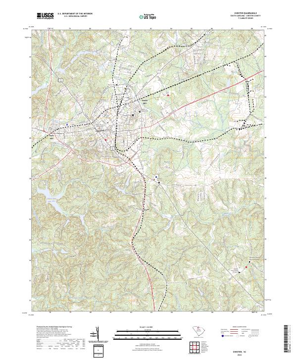 Chester, SC — USGS 7.5-minute topo (2024)