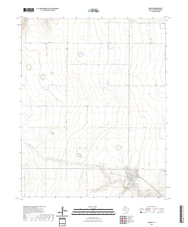 Gruver, TX — USGS 7.5-minute topo (2022)