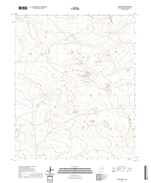 Denton Camp, NM — USGS 7.5-minute topo (2023)