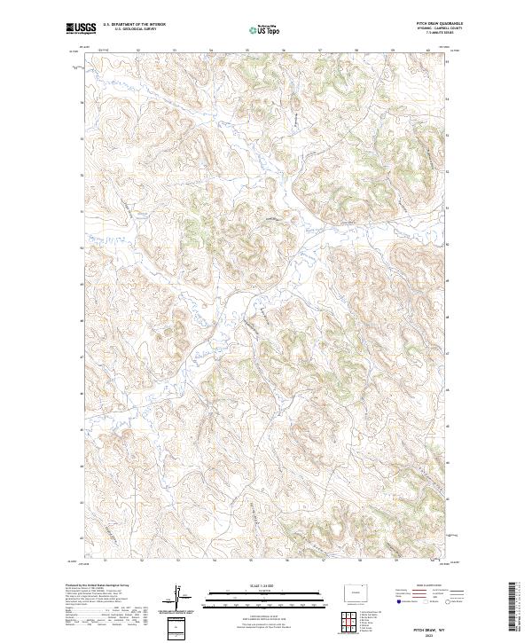 Pitch Draw, WY — USGS 7.5-minute topo (2023)