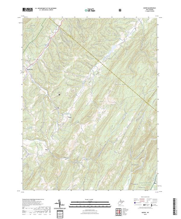 Mozer, WV — USGS 7.5-minute topo (2023)
