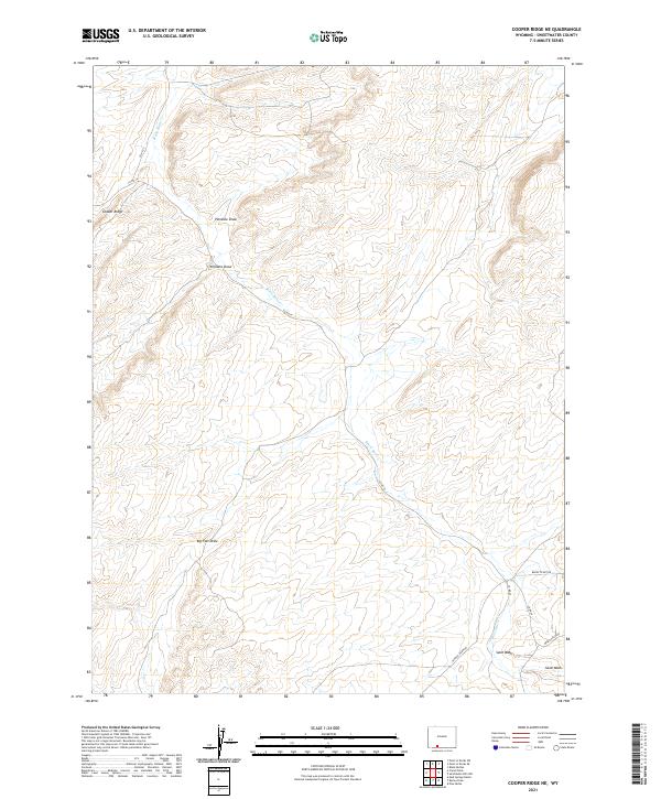 Cooper Ridge NE, WY — USGS 7.5-minute topo (2021)