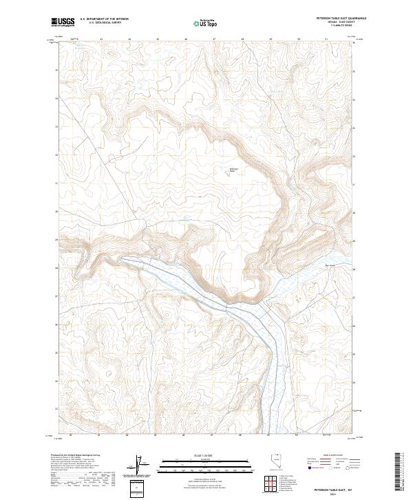 Peterson Table East, NV — USGS 7.5-minute topo (2021)