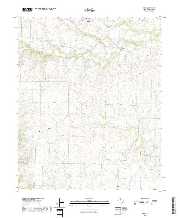 Hood, TX — USGS 7.5-minute topo (2022)