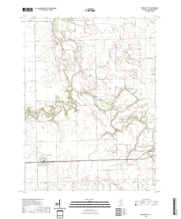 Crescent City, IL — USGS 7.5-minute topo (2024)