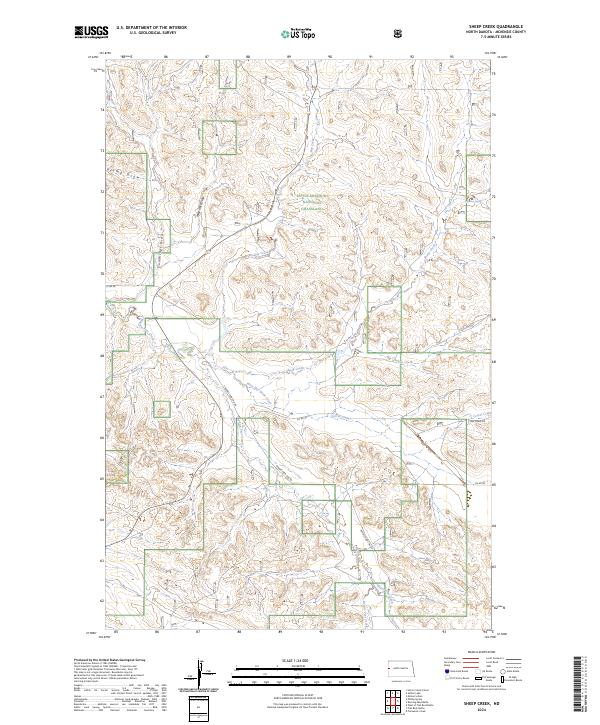 Sheep Creek, ND — USGS 7.5-minute topo (2024)