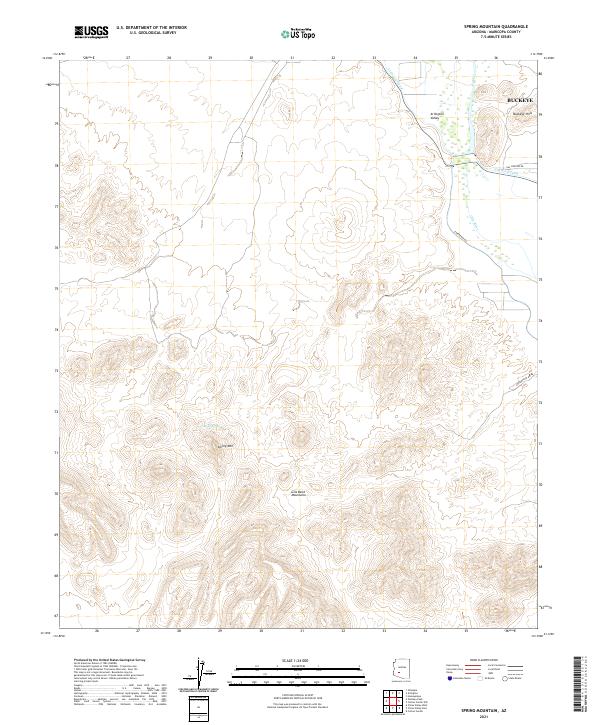 Spring Mountain, AZ — USGS 7.5-minute topo (2021)