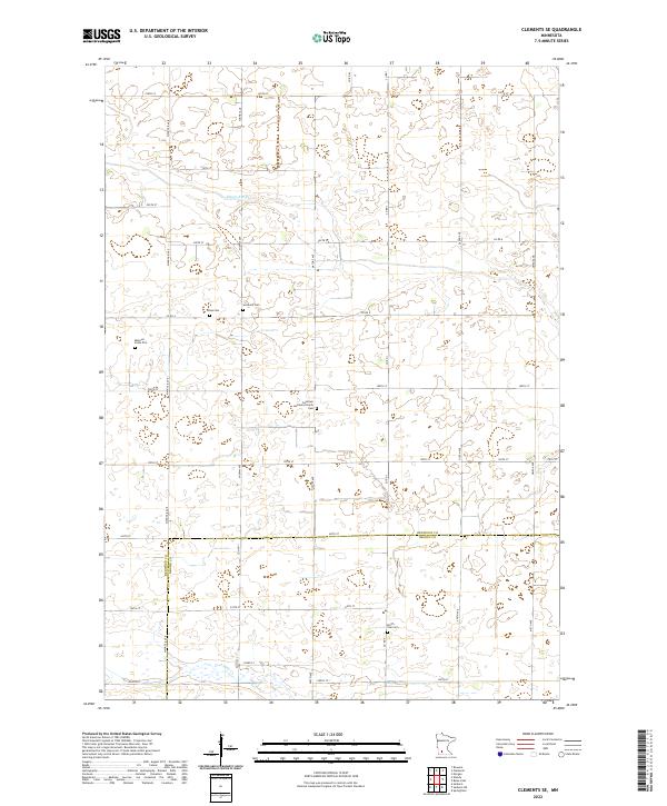 Clements SE, MN — USGS 7.5-minute topo (2022)