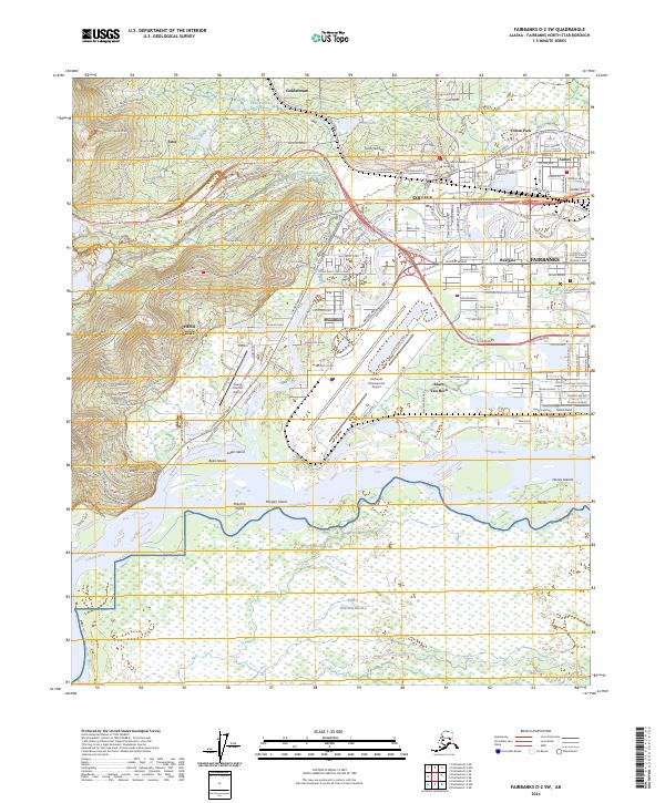 Fairbanks D-2 SW, AK — USGS 7.5-minute topo (2024)