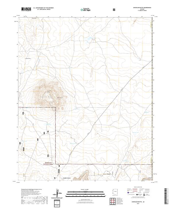 Chevelon Butte, AZ — USGS 7.5-minute topo (2021)