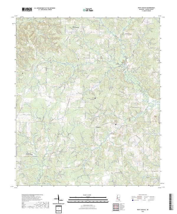 West Lincoln, MS — USGS 7.5-minute topo (2024)