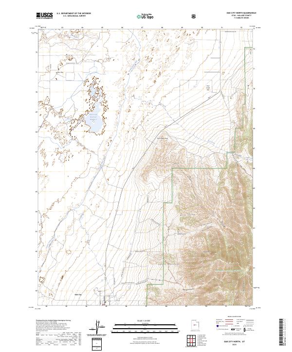 Oak City North, UT — USGS 7.5-minute topo (2023)
