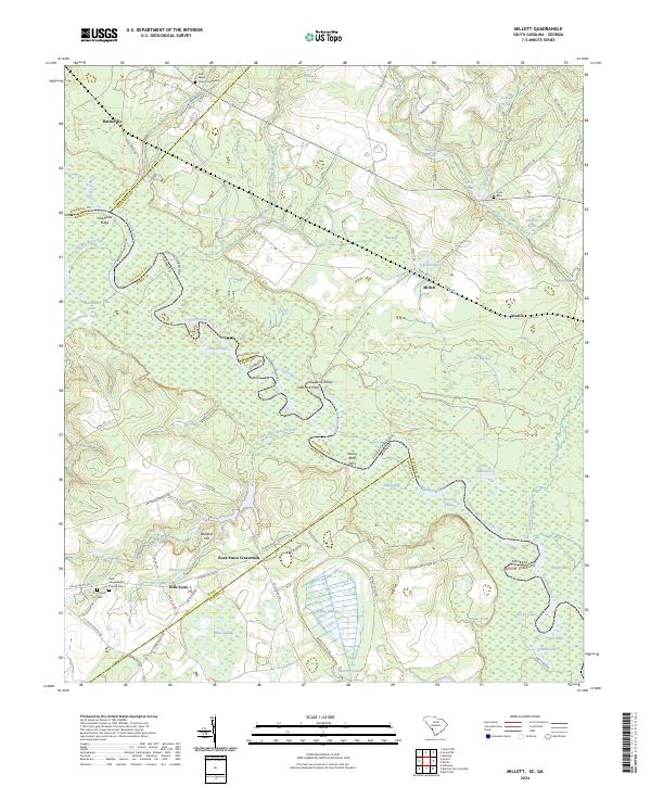 Millett, SC-GA — USGS 7.5-minute topo (2024)