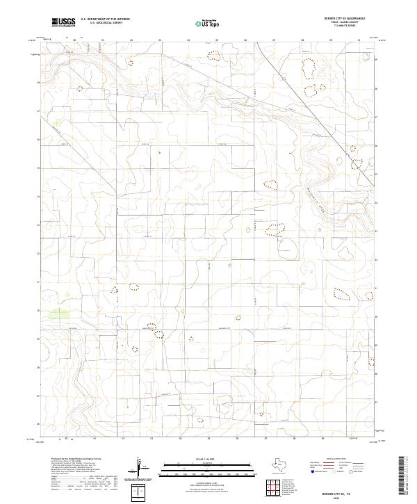 Denver City SE, TX — USGS 7.5-minute topo (2022)