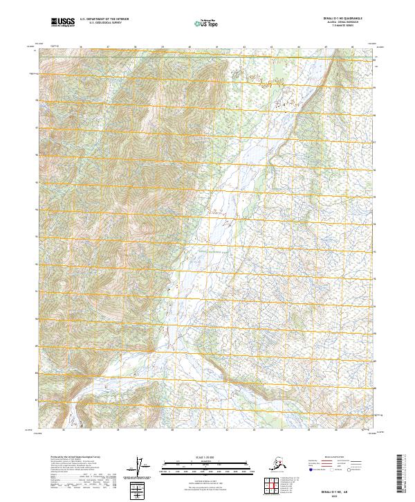 Denali D-1 NE, AK — USGS 7.5-minute topo (2023)