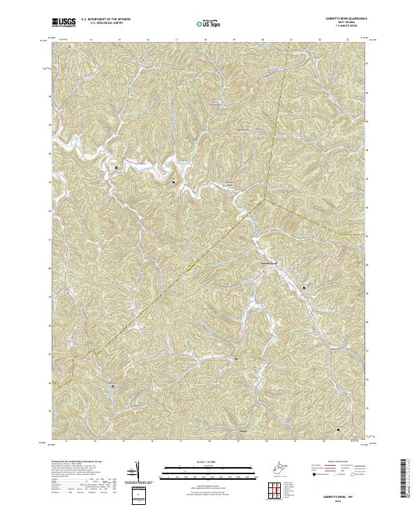 Garretts Bend, WV — USGS 7.5-minute topo (2023)