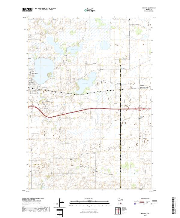 Meriden, MN — USGS 7.5-minute topo (2022)