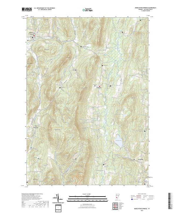Middletown Springs, VT — USGS 7.5-minute topo (2024)