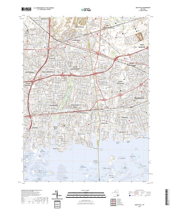 Amityville, NY — USGS 7.5-minute topo (2023)
