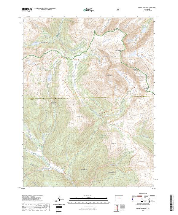 Mount Blue Sky, CO — USGS 7.5-minute topo (2023)