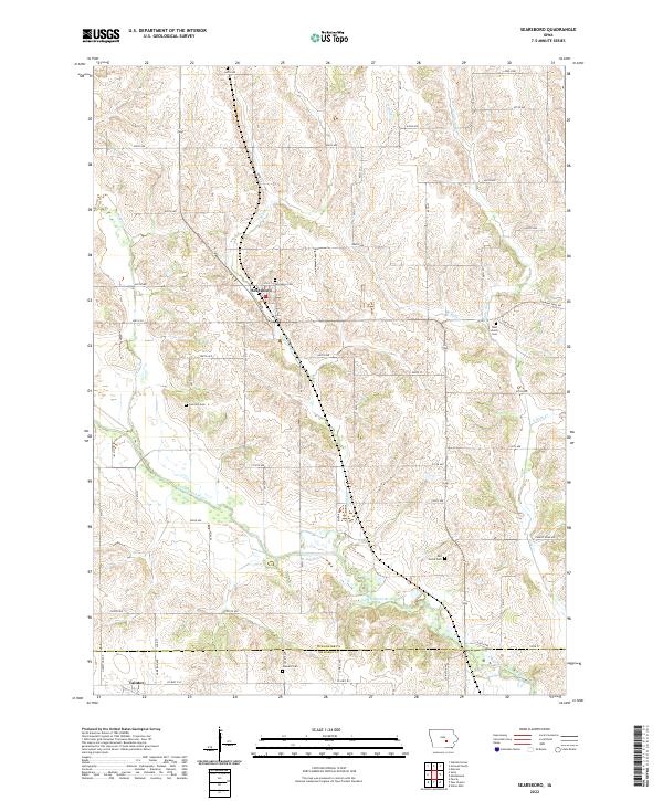 Searsboro, IA — USGS 7.5-minute topo (2022)
