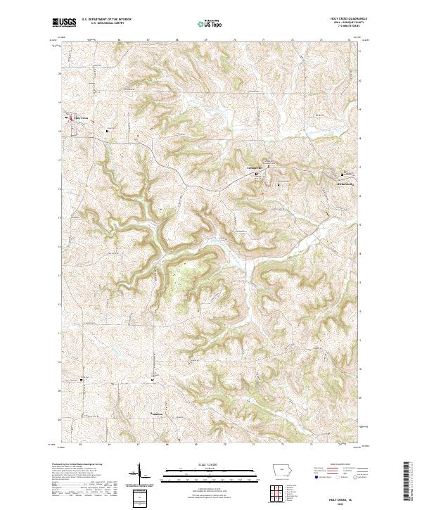 Holy Cross, IA — USGS 7.5-minute topo (2022)