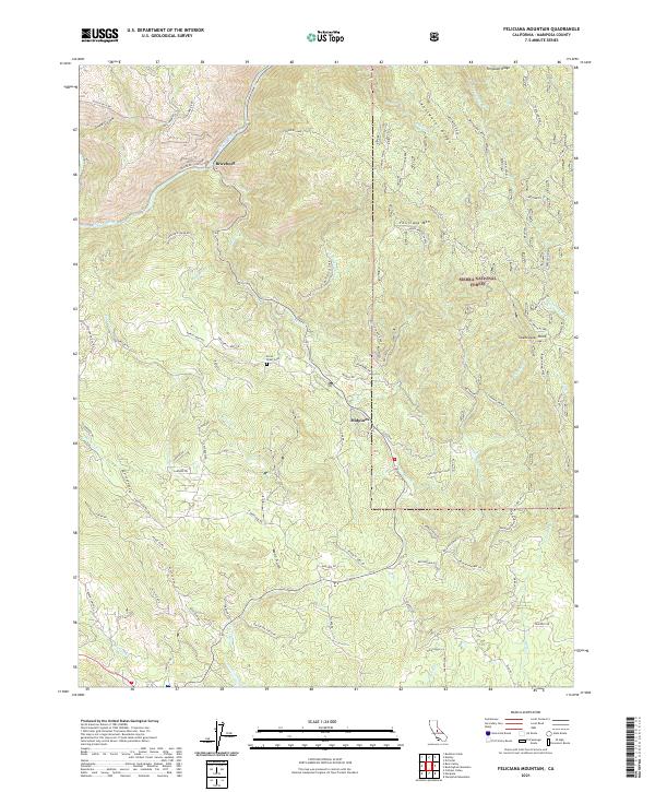 Feliciana Mountain, CA — USGS 7.5-minute topo (2021)